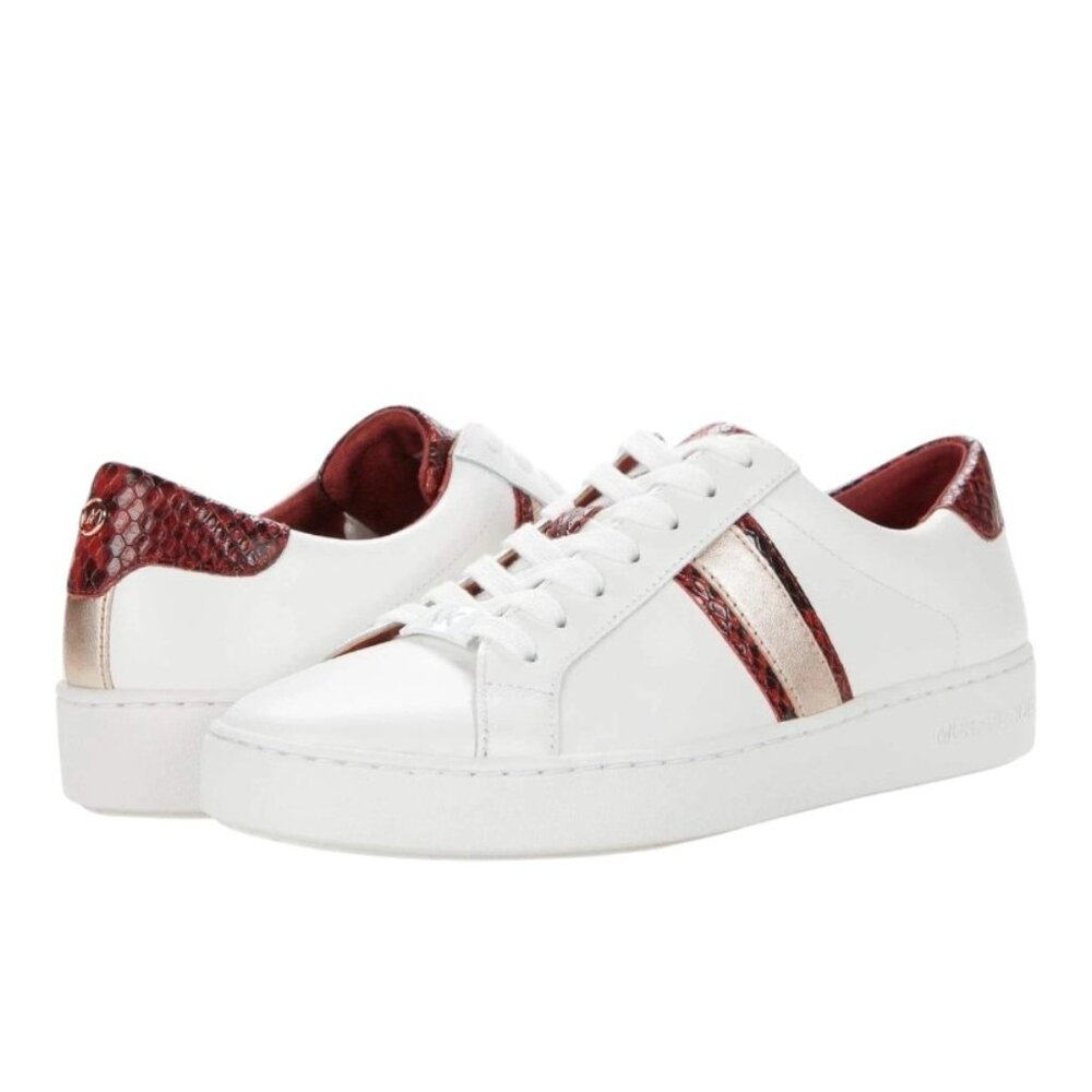 MICHAEL Michael Kors Irving Stripe Lace up Optic White, Size 6 M